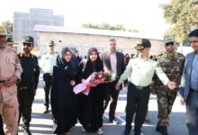 سردار جهانبخش فرمانده انتظامی استان آذربایجان غربی و همراهی فرزند شهید مدافع امنیت
