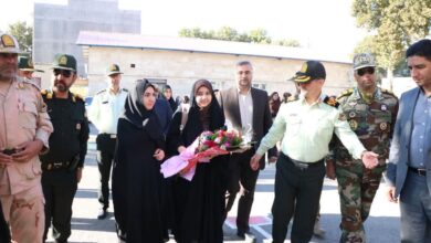 سردار جهانبخش فرمانده انتظامی استان آذربایجان غربی و همراهی فرزند شهید مدافع امنیت